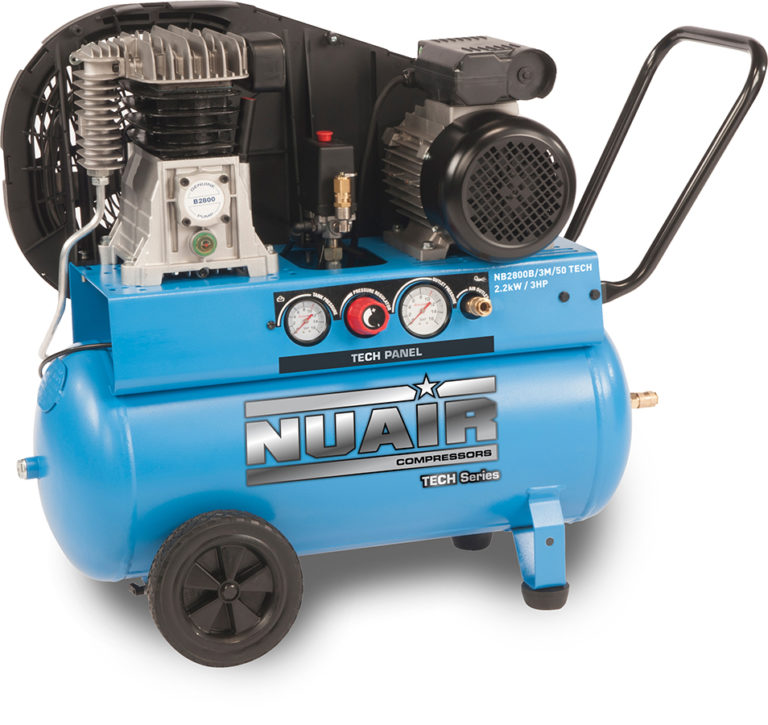 NUAIR Belt Driven 50 Litre Compressor - Tech Series 2.2kw (13 Amp ...